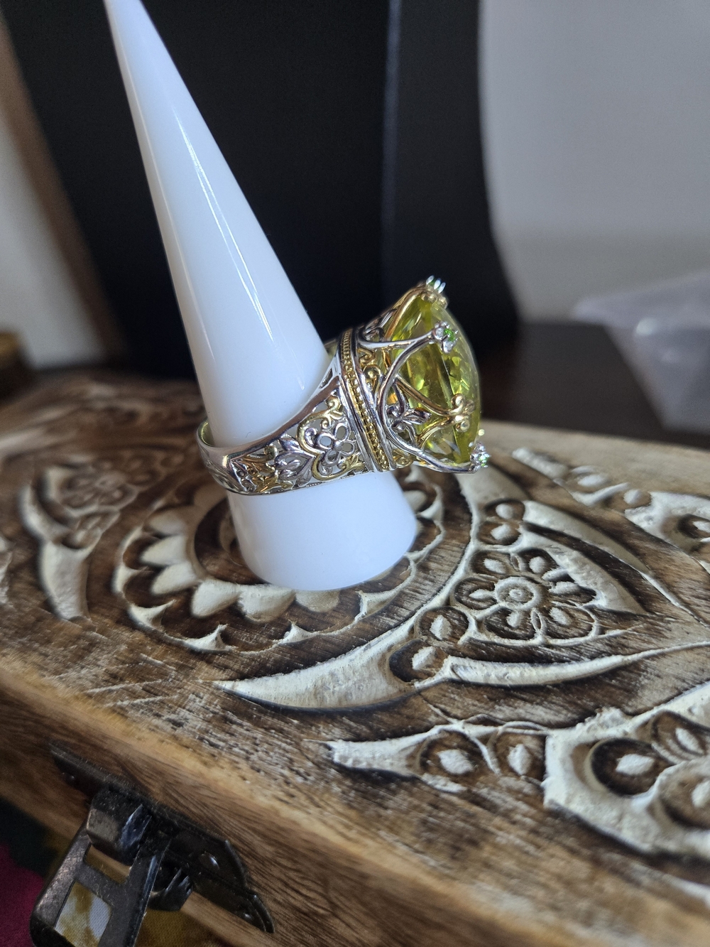 Michael Valitutti Size 10 Lemon Quartz Ring - Picture 5 of 11